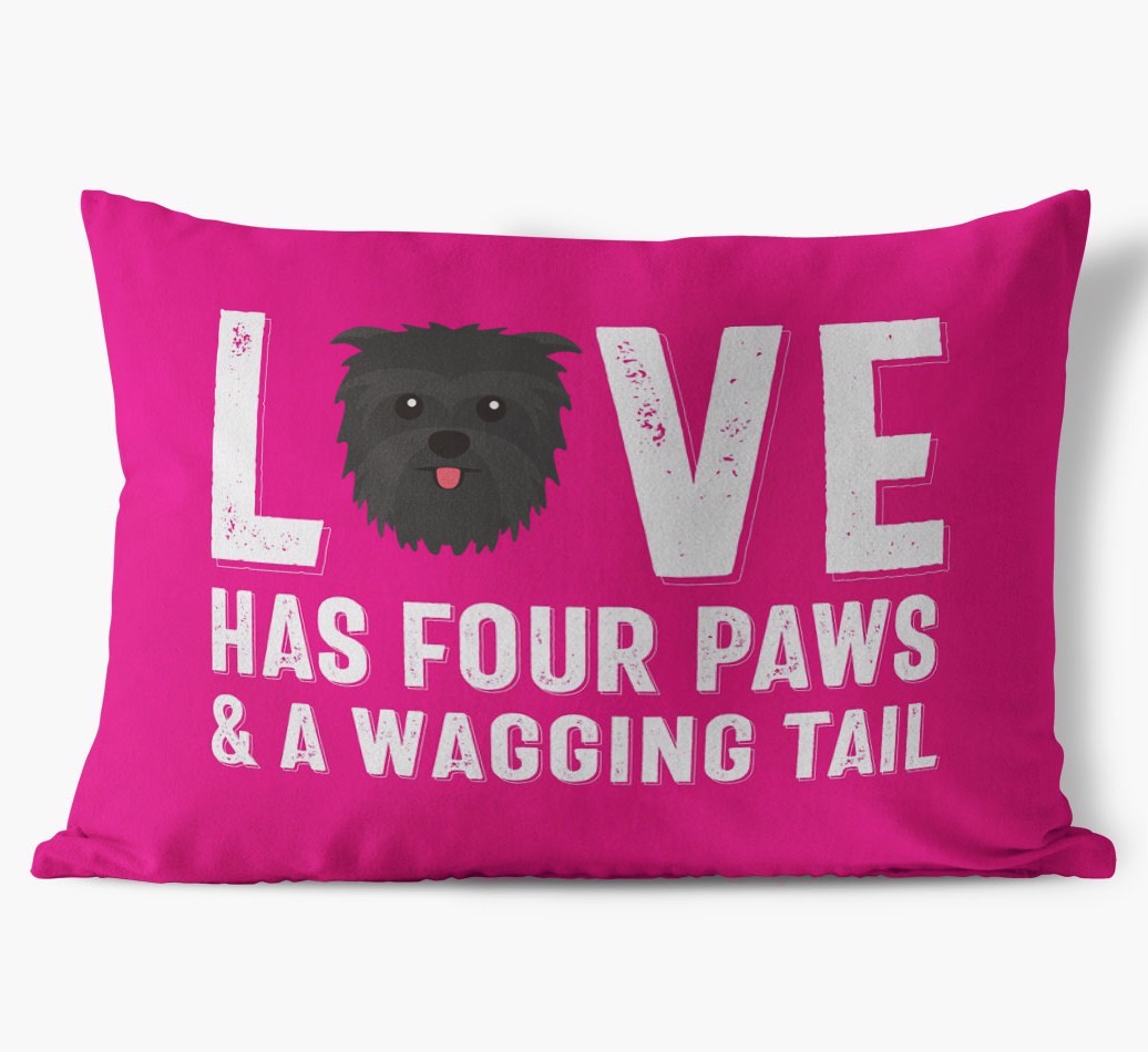 Love Has Four Paws: Personalised {breedFullName} Soft Touch Cushion