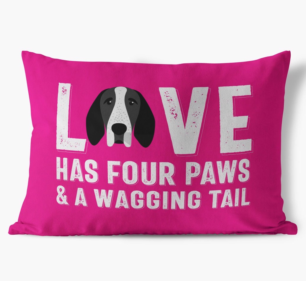 Love Has Four Paws: Personalised {breedFullName} Soft Touch Cushion