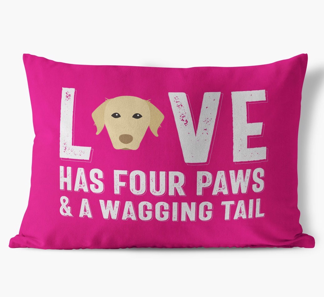 Love Has Four Paws: Personalised {breedFullName} Soft Touch Cushion