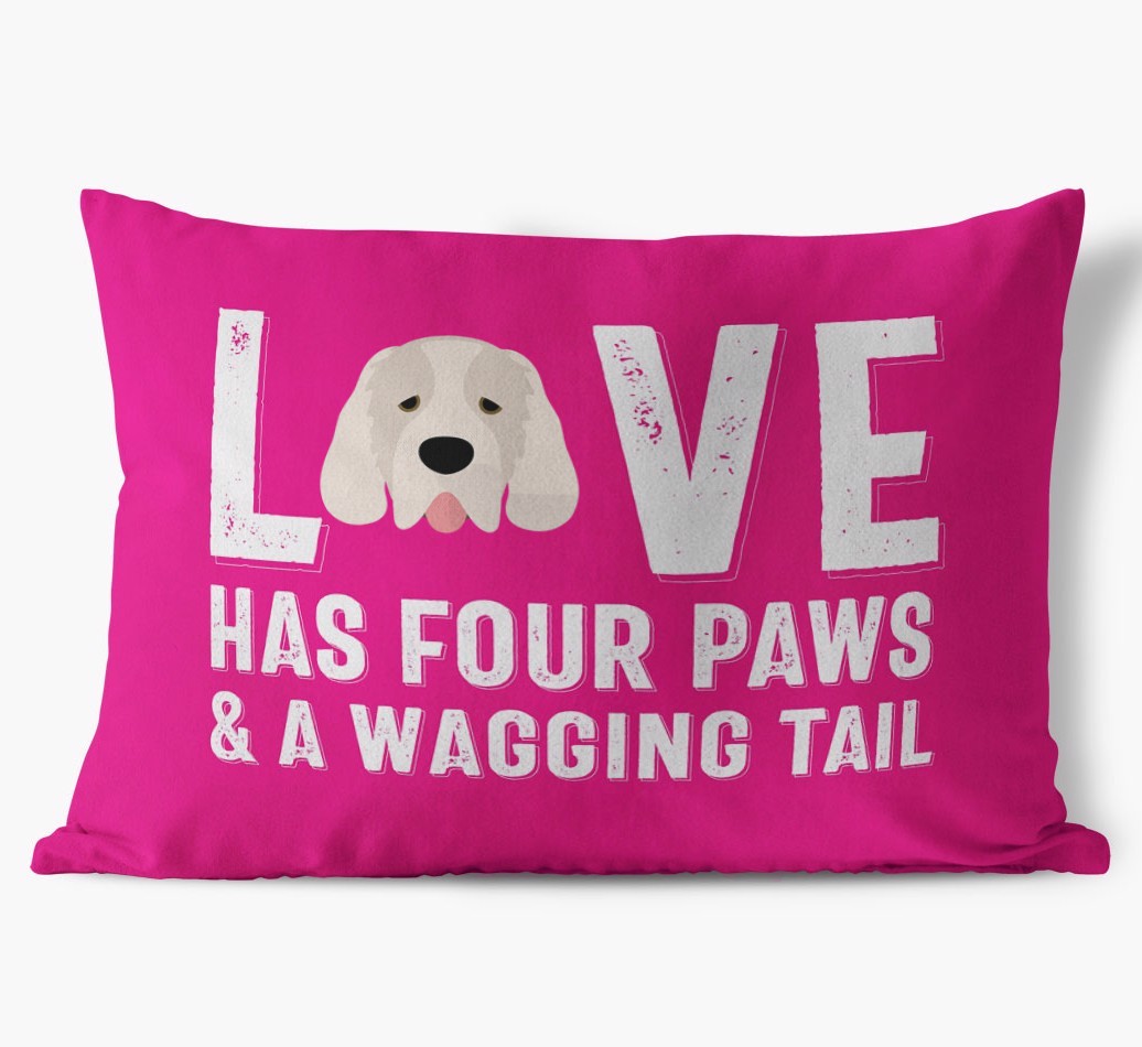 Love Has Four Paws: Personalised {breedFullName} Soft Touch Cushion