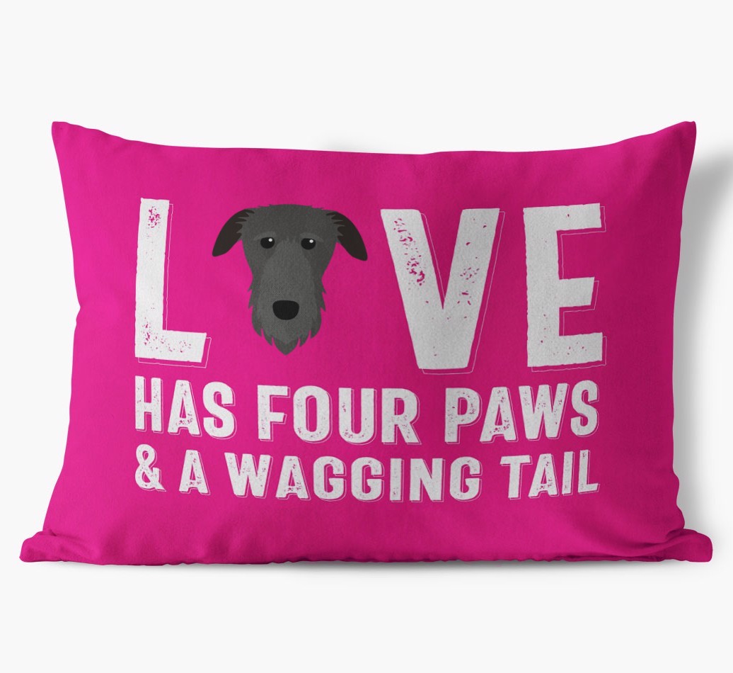 Love Has Four Paws: Personalised {breedFullName} Soft Touch Cushion