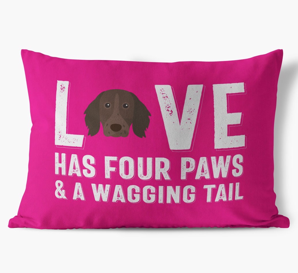Love Has Four Paws: Personalised {breedFullName} Soft Touch Cushion