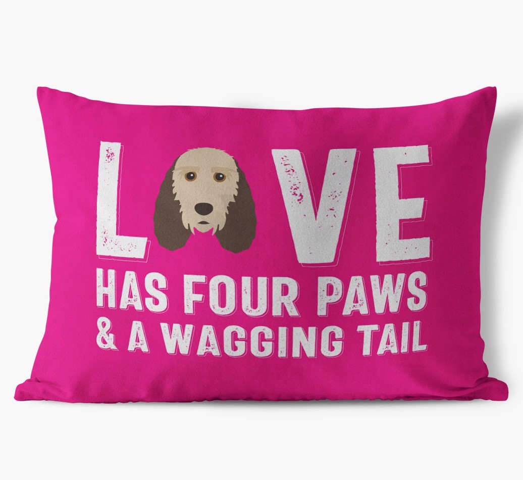 Love Has Four Paws: Personalised {breedFullName} Soft Touch Cushion