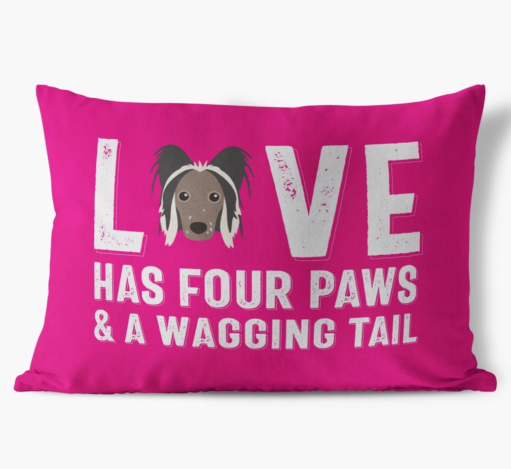 Love Has Four Paws: Personalised {breedFullName} Soft Touch Cushion