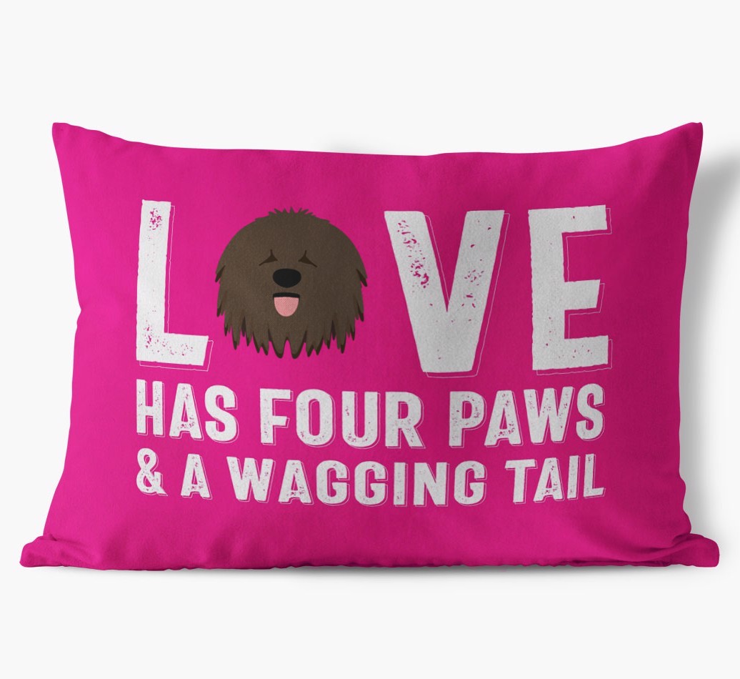 Love Has Four Paws: Personalised {breedFullName} Soft Touch Cushion