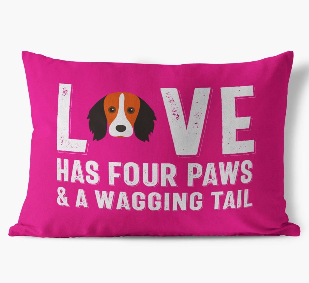 Love Has Four Paws: Personalised {breedFullName} Soft Touch Cushion