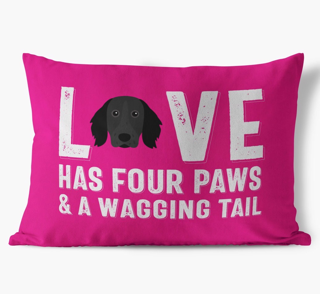 Love Has Four Paws: Personalised {breedFullName} Soft Touch Cushion