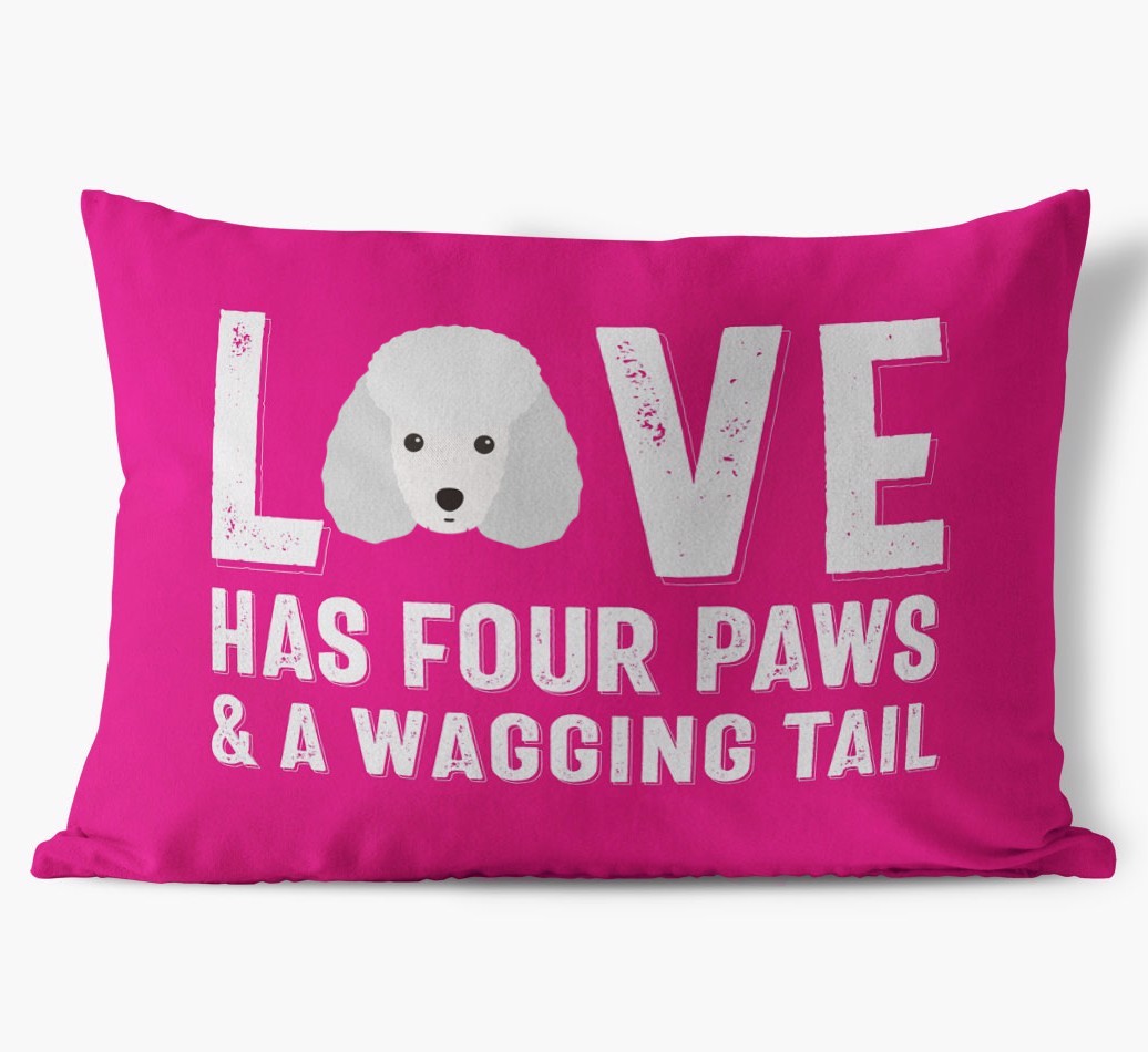Love Has Four Paws: Personalised {breedFullName} Soft Touch Cushion