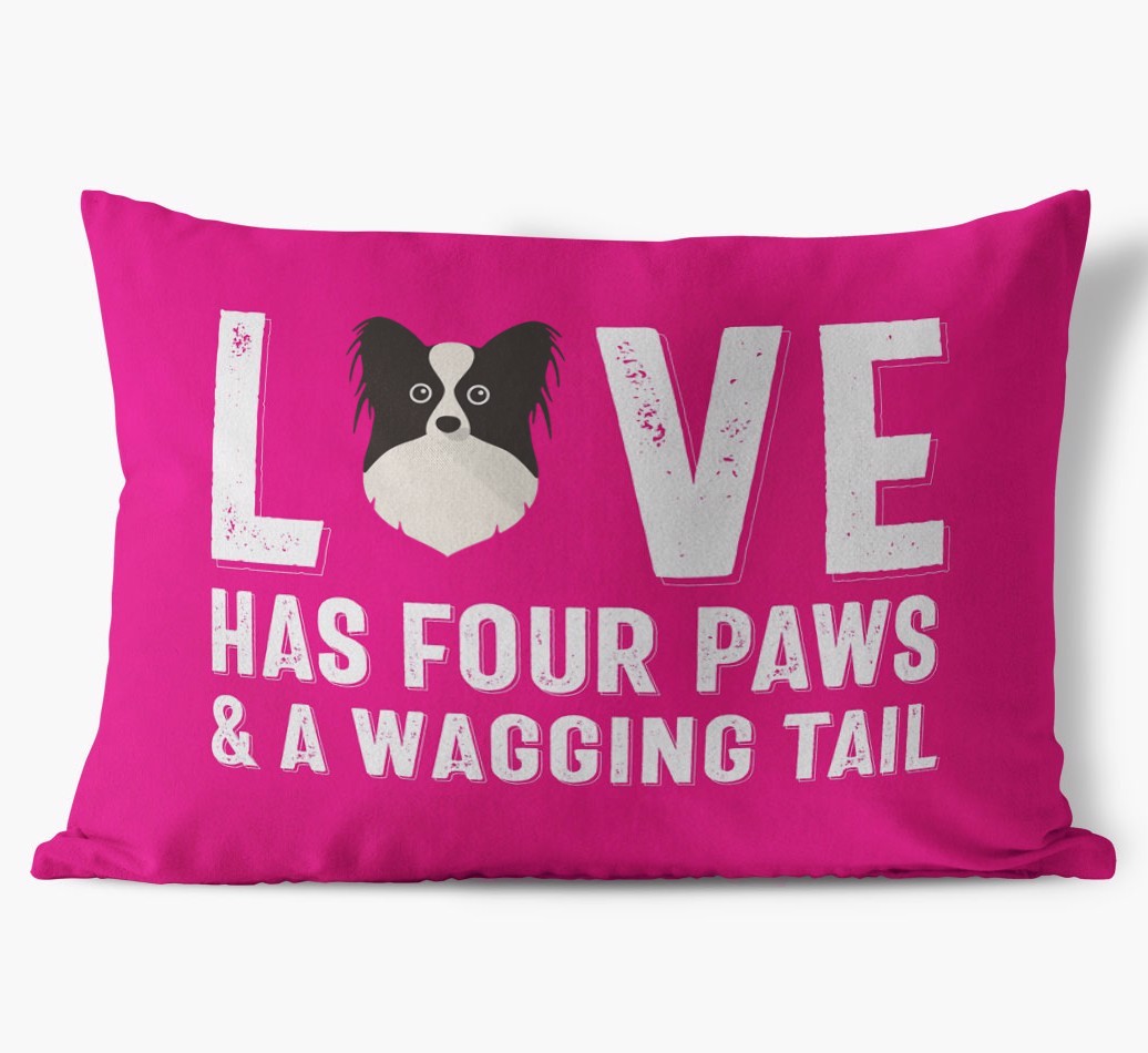 Love Has Four Paws: Personalised {breedFullName} Soft Touch Cushion