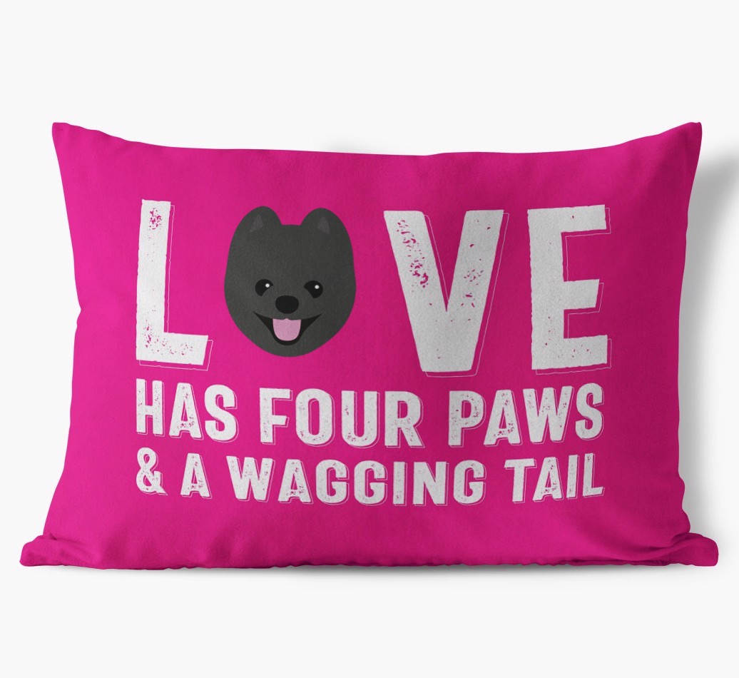 Love Has Four Paws: Personalised {breedFullName} Soft Touch Cushion