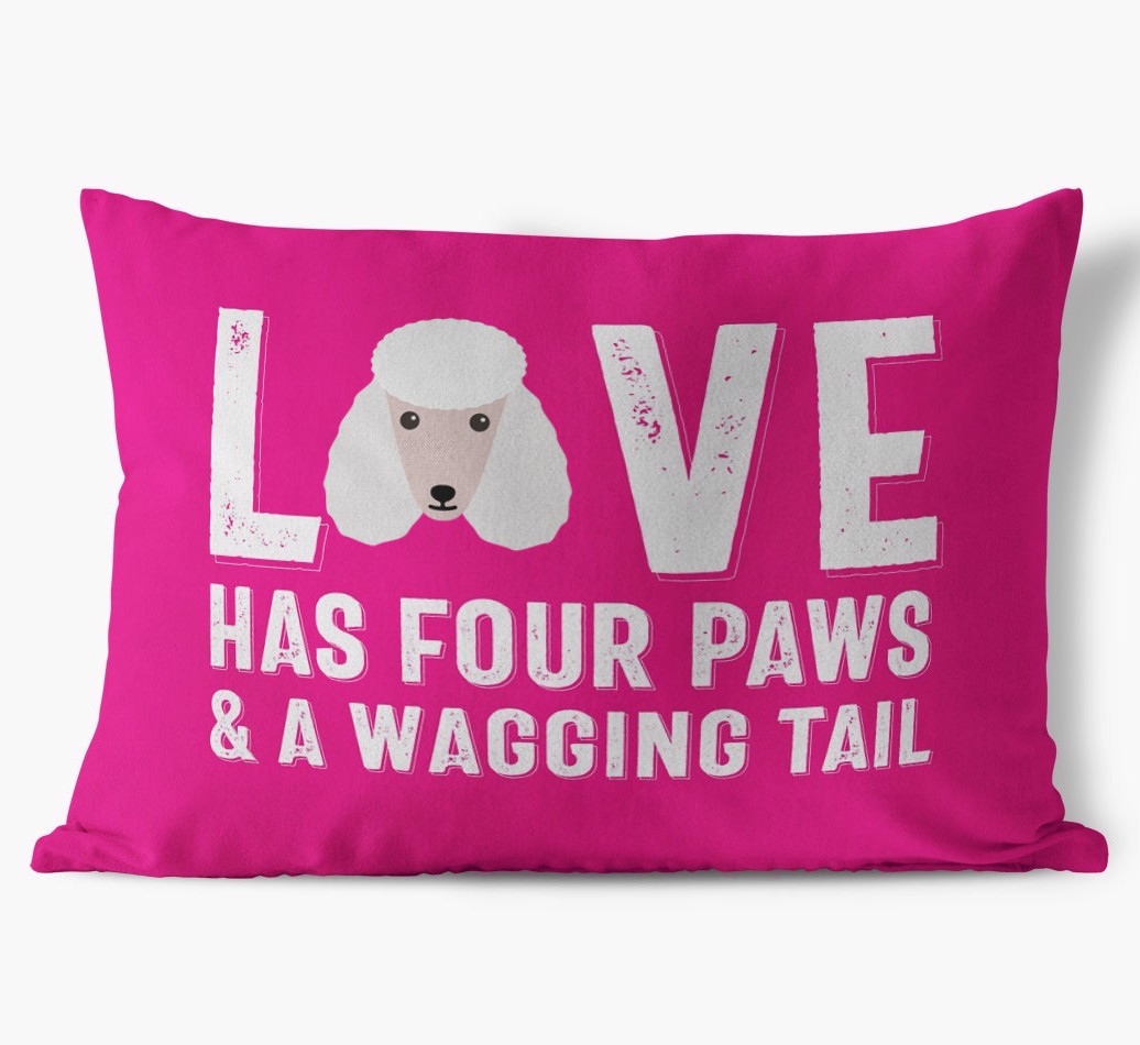 Love Has Four Paws: Personalised {breedFullName} Soft Touch Cushion