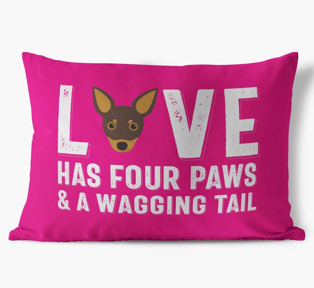Love Has Four Paws: Personalised {breedFullName} Soft Touch Cushion