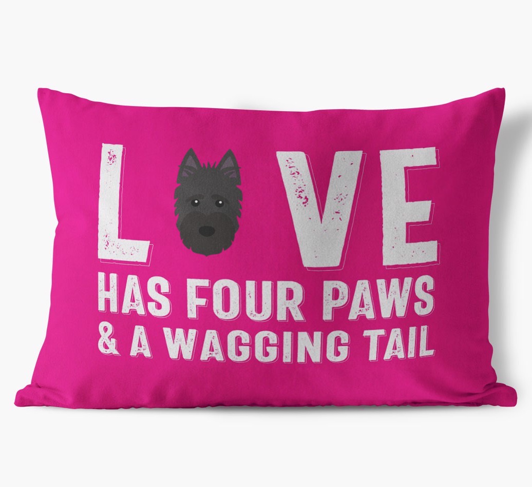 Love Has Four Paws: Personalised {breedFullName} Soft Touch Cushion