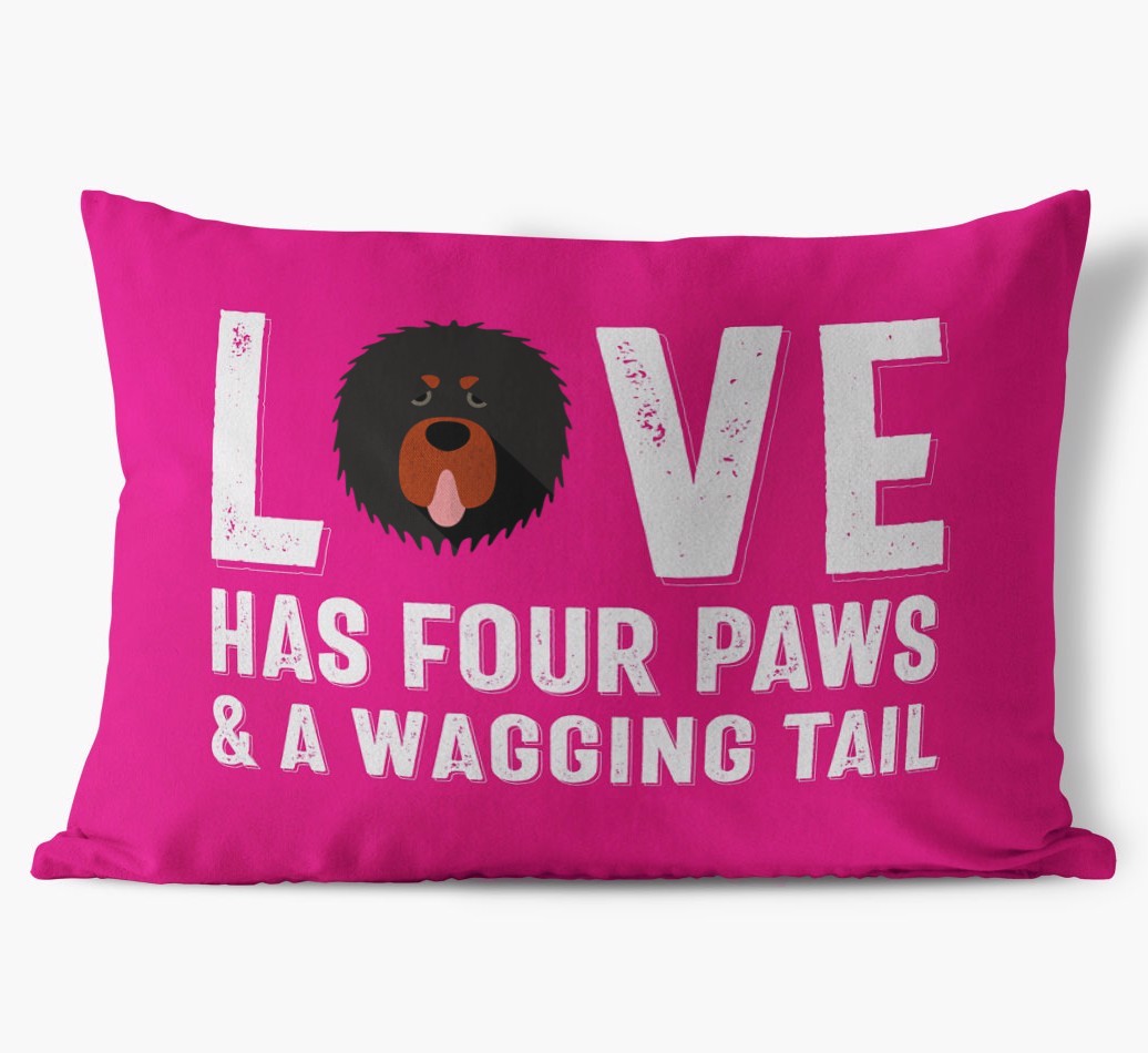 Love Has Four Paws: Personalised {breedFullName} Soft Touch Cushion
