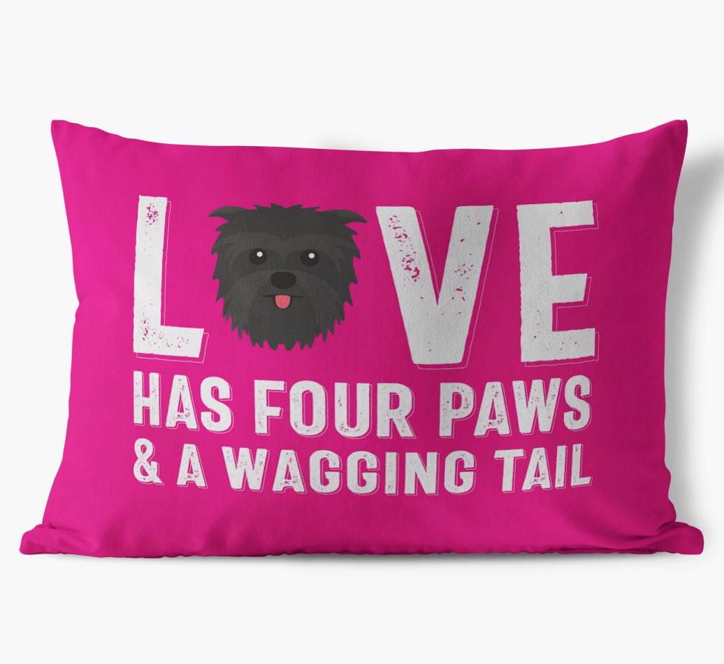 Love Has Four Paws: Personalized {breedFullName} Soft Touch Pillow
