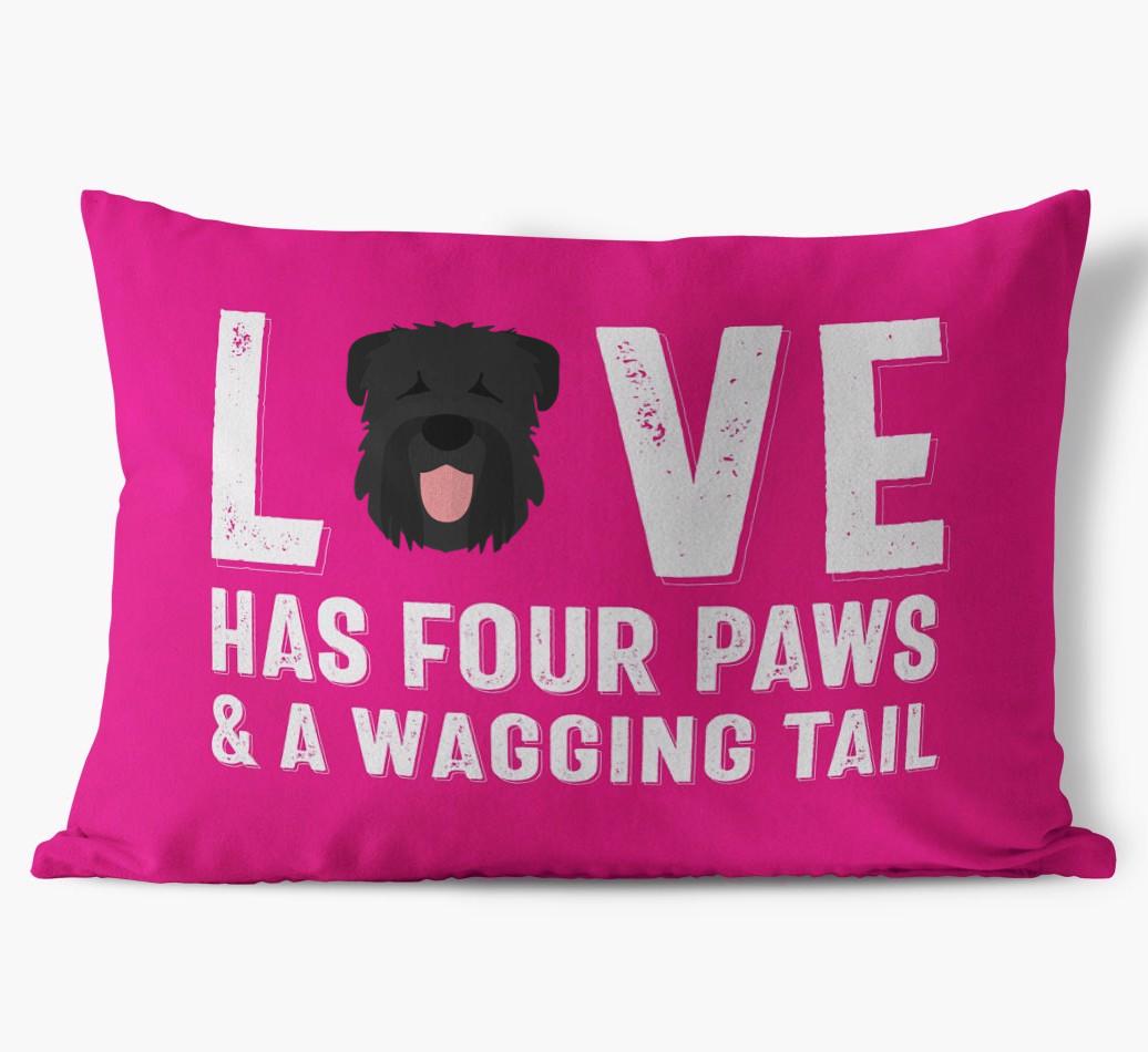 Love Has Four Paws: Personalized {breedFullName} Soft Touch Pillow