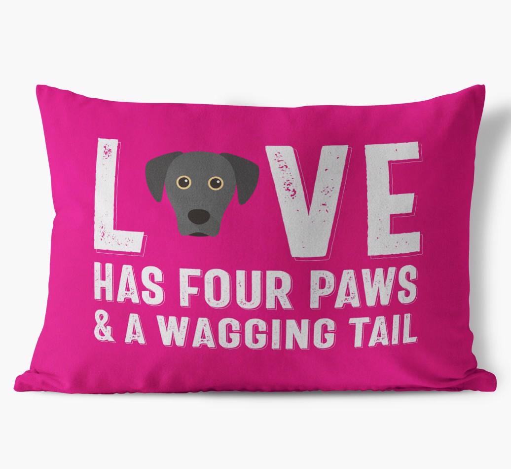 Love Has Four Paws: Personalized {breedFullName} Soft Touch Pillow