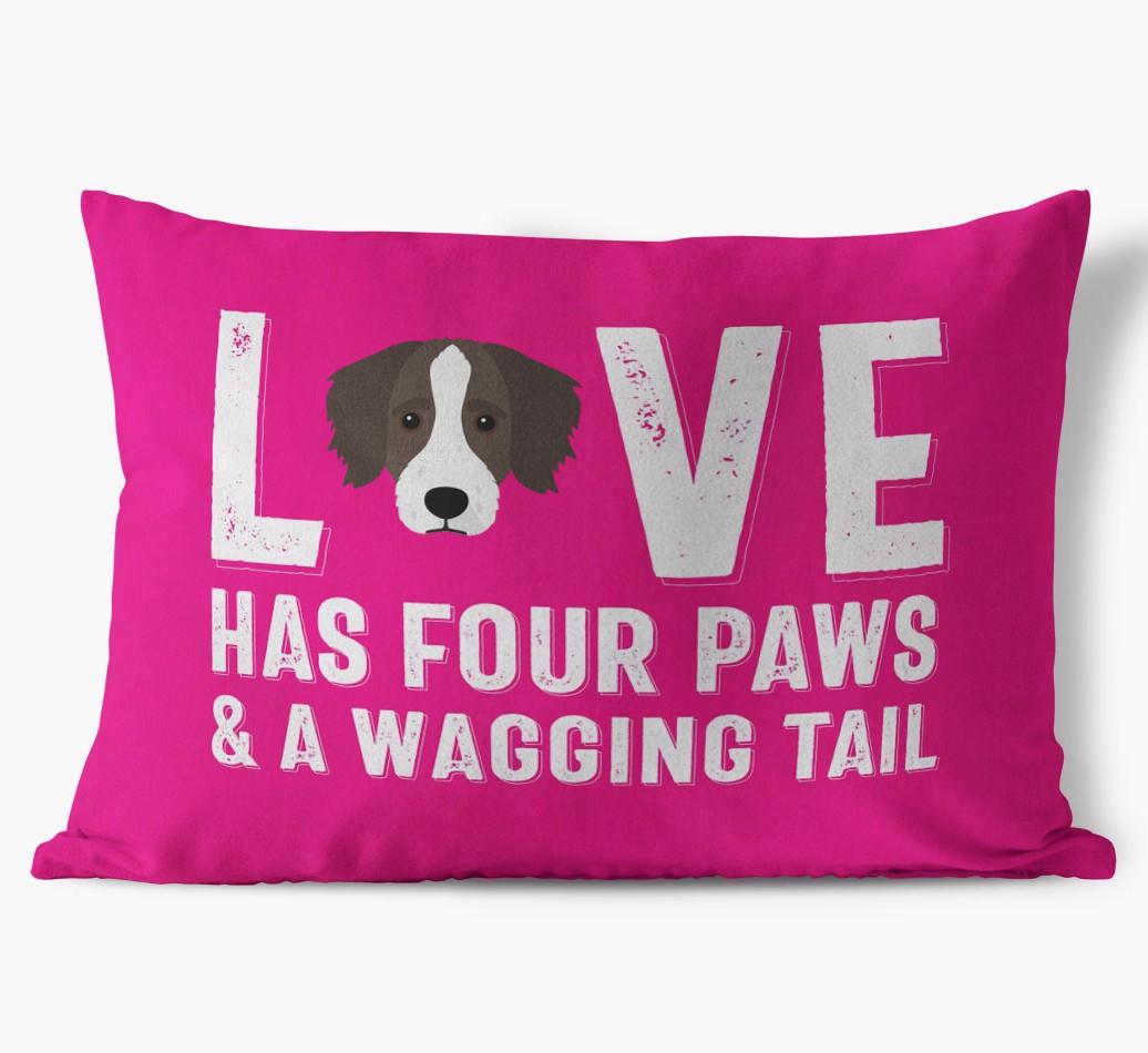 Love Has Four Paws: Personalized {breedFullName} Soft Touch Pillow