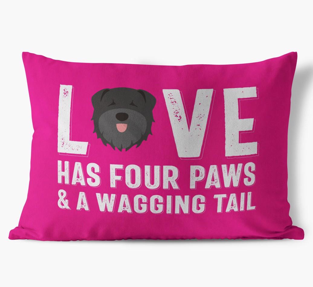 Love Has Four Paws: Personalized {breedFullName} Soft Touch Pillow