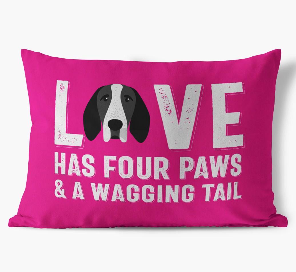 Love Has Four Paws: Personalized {breedFullName} Soft Touch Pillow