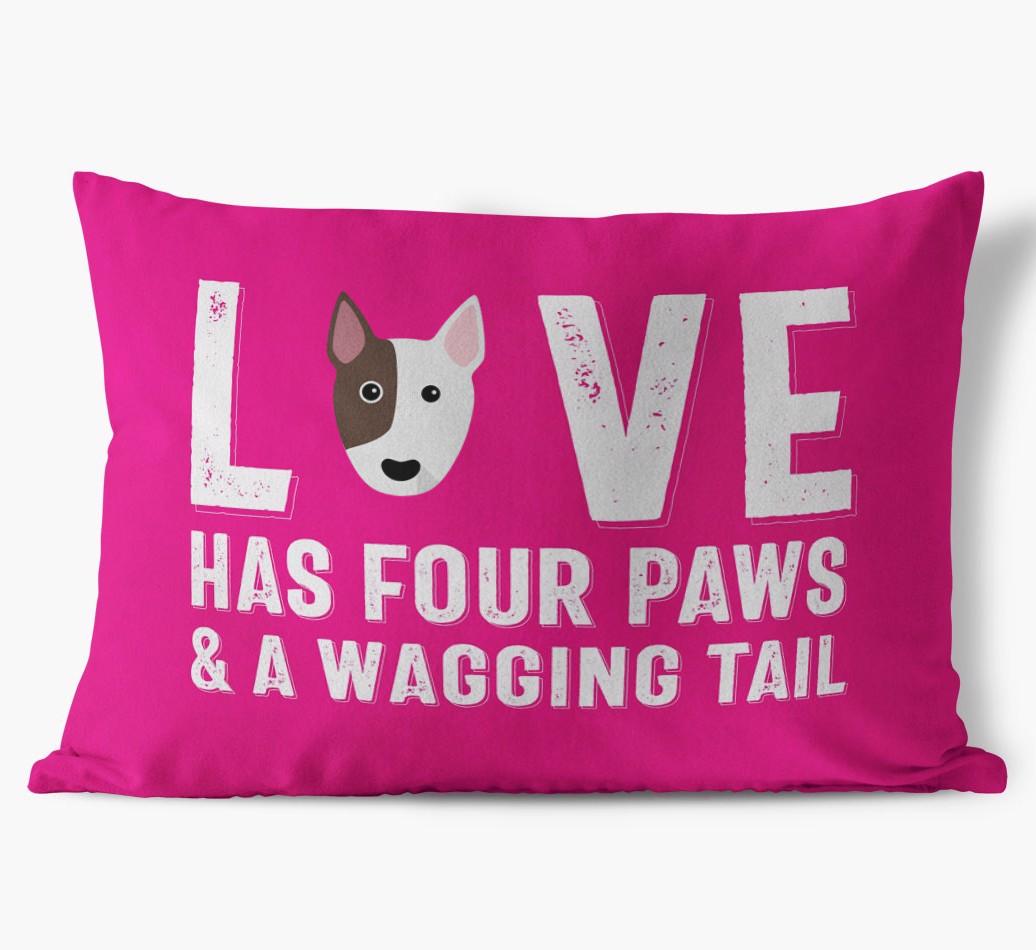 Love Has Four Paws: Personalized {breedFullName} Soft Touch Pillow