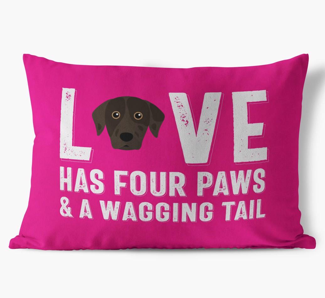 Love Has Four Paws: Personalized {breedFullName} Soft Touch Pillow
