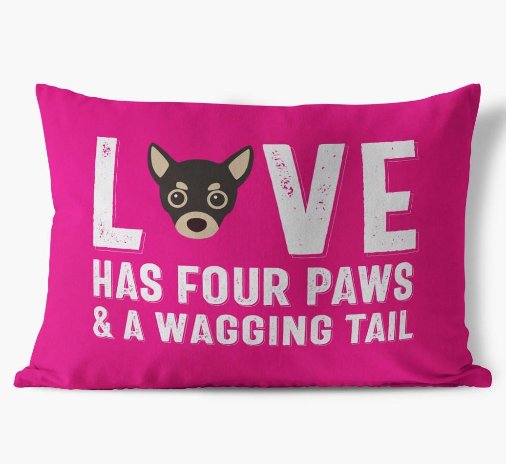 Love Has Four Paws: Personalized {breedFullName} Soft Touch Pillow