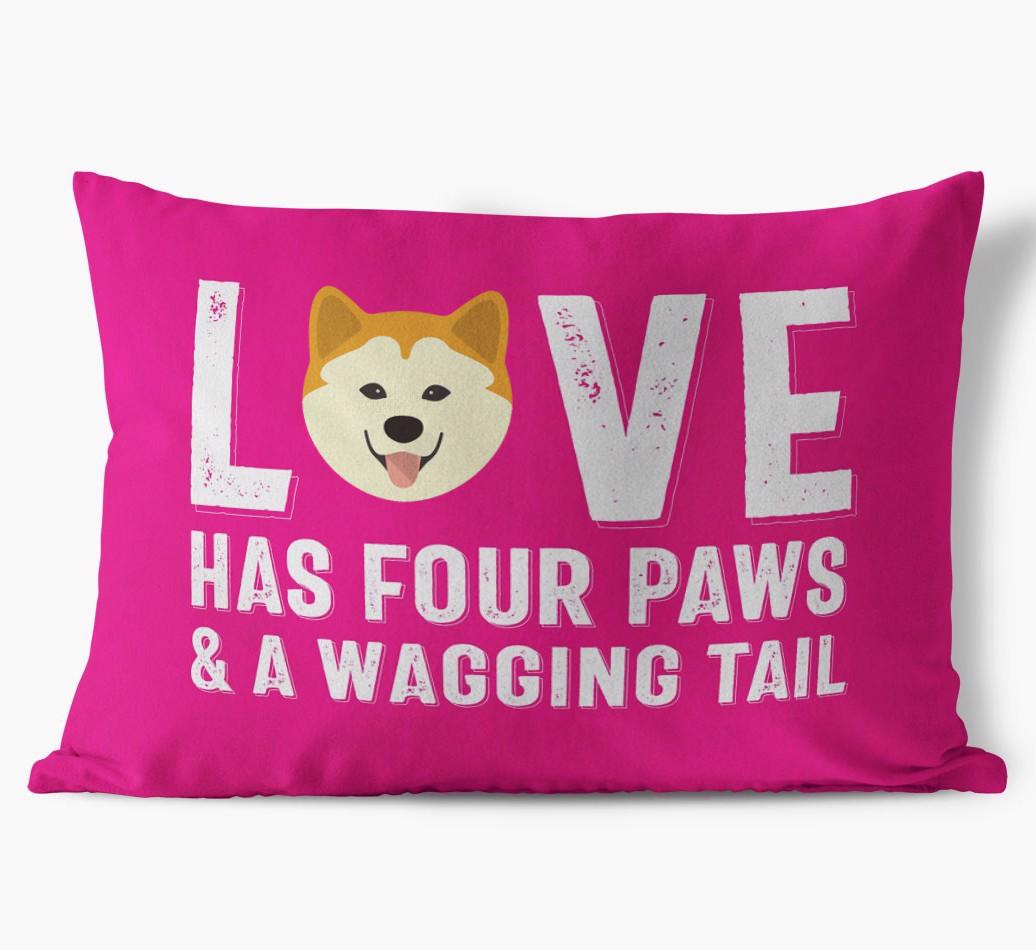 Love Has Four Paws: Personalized {breedFullName} Soft Touch Pillow