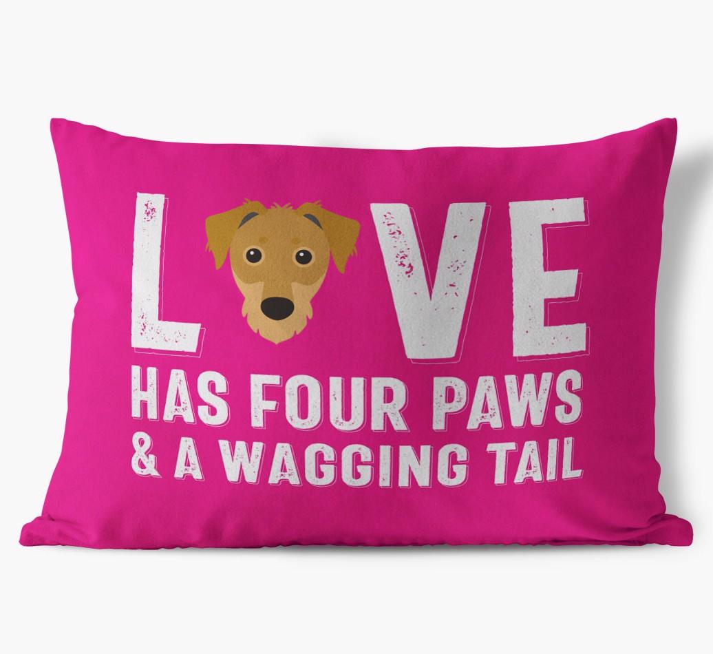 Love Has Four Paws: Personalized {breedFullName} Soft Touch Pillow