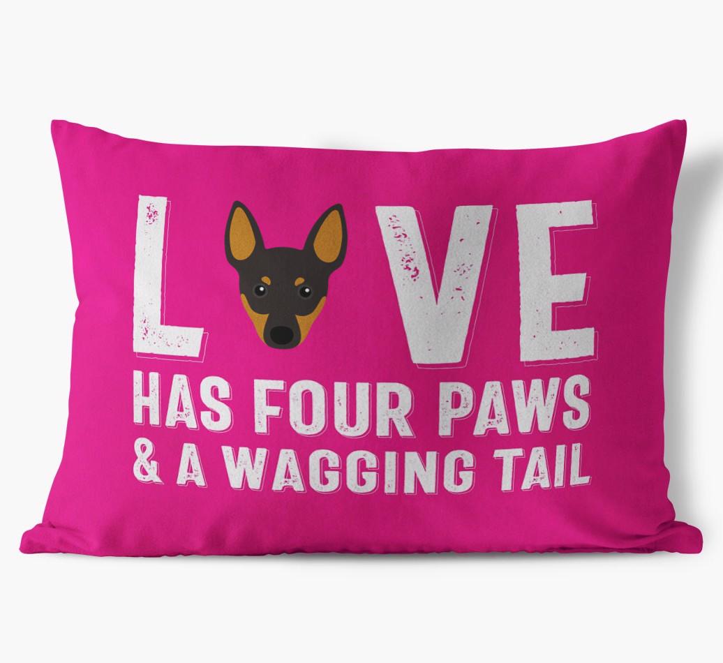 Love Has Four Paws: Personalized {breedFullName} Soft Touch Pillow