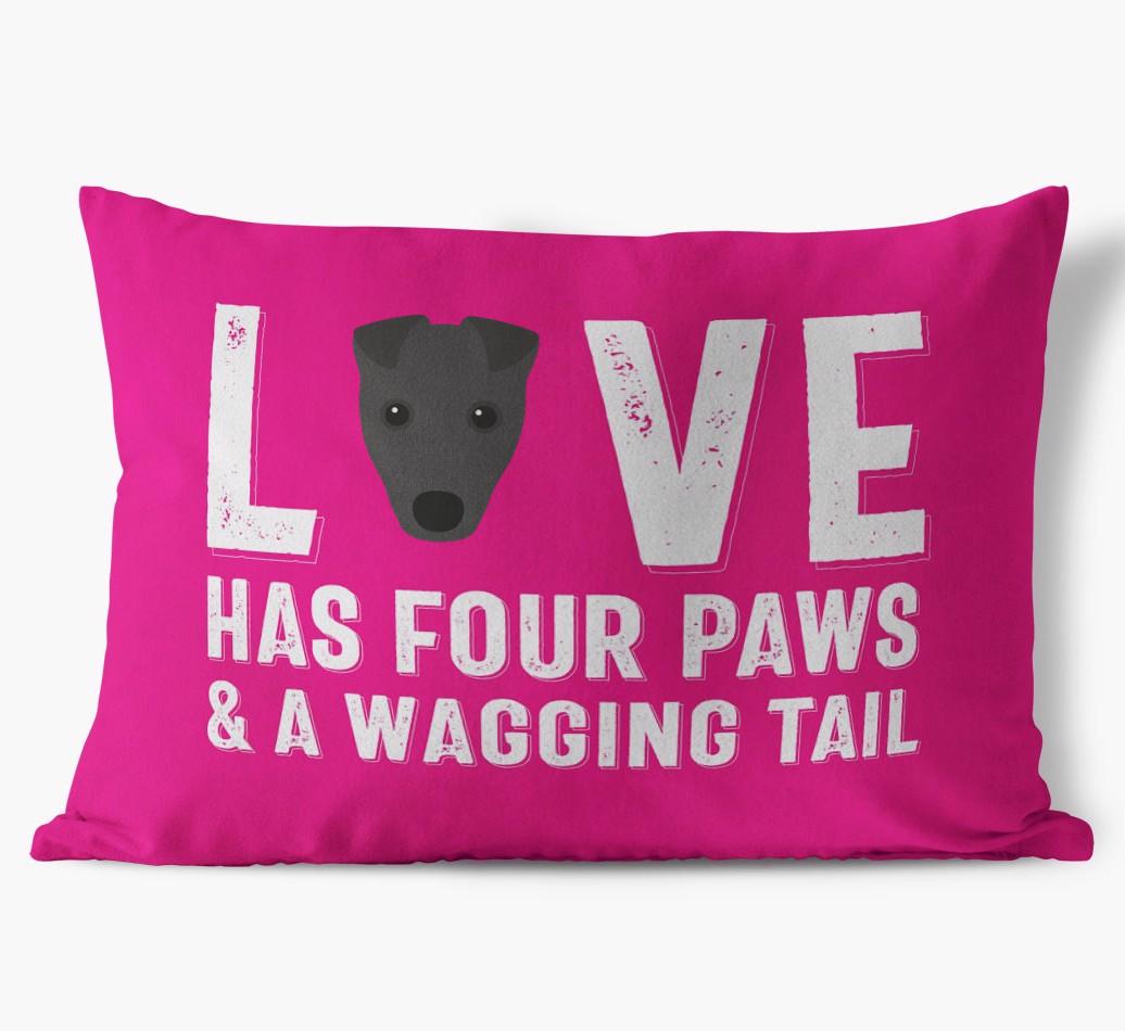 Love Has Four Paws: Personalized {breedFullName} Soft Touch Pillow