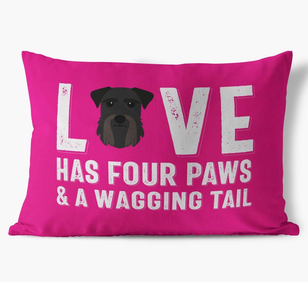 Love Has Four Paws: Personalized {breedFullName} Soft Touch Pillow