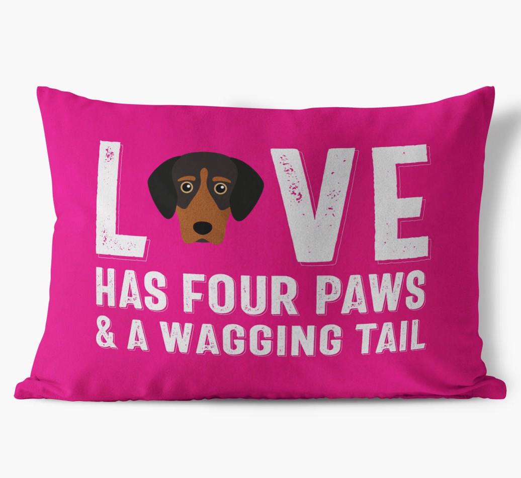 Love Has Four Paws: Personalized {breedFullName} Soft Touch Pillow