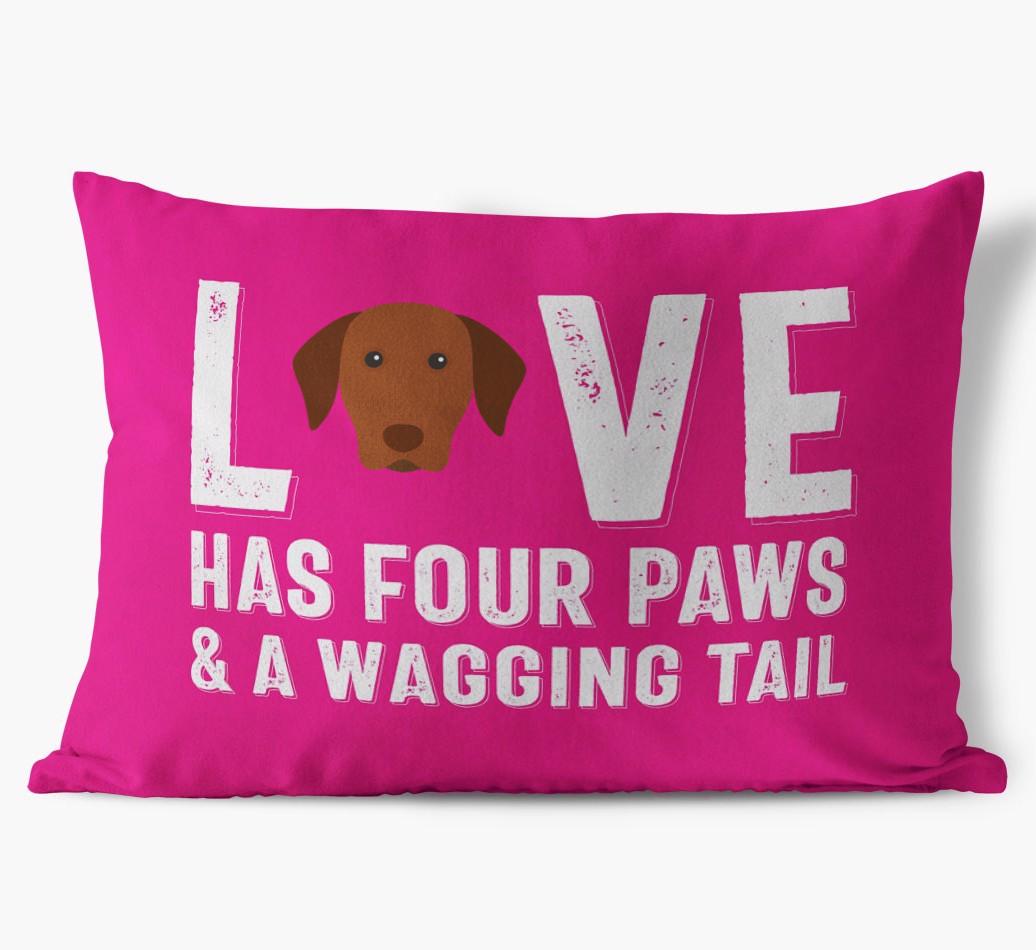 Love Has Four Paws: Personalised {breedFullName} Soft Touch Cushion