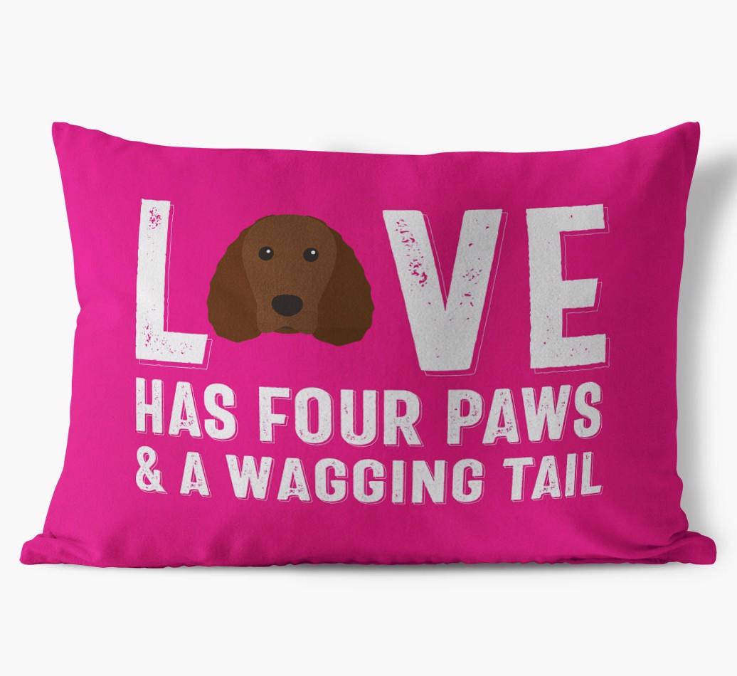 Love Has Four Paws: Personalized {breedFullName} Soft Touch Pillow