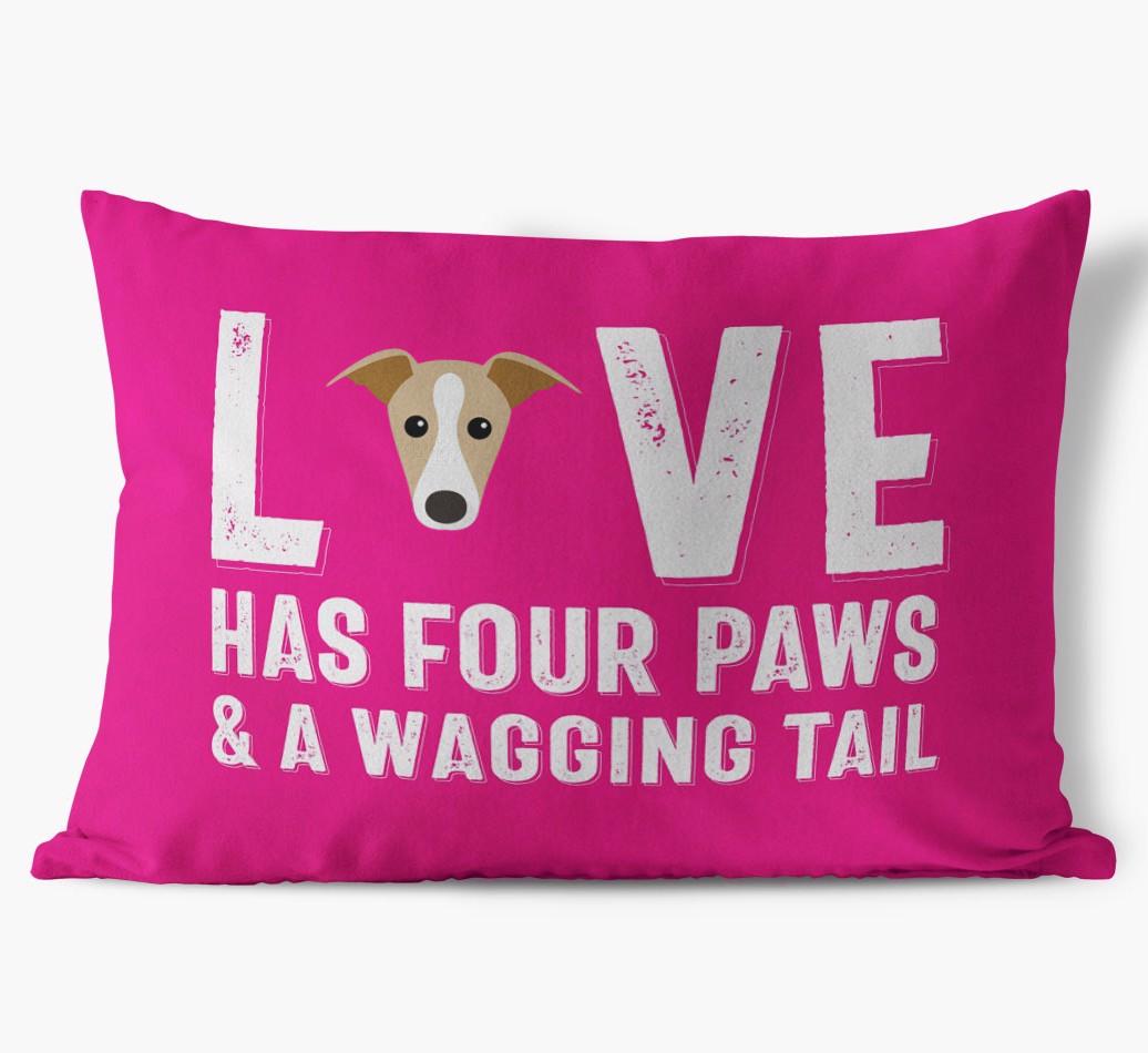 Love Has Four Paws: Personalized {breedFullName} Soft Touch Pillow
