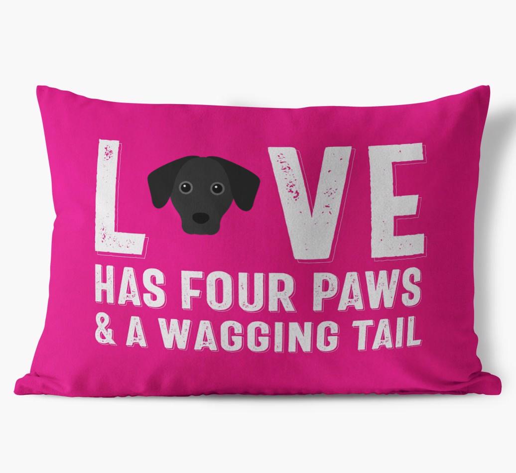 Love Has Four Paws: Personalized {breedFullName} Soft Touch Pillow