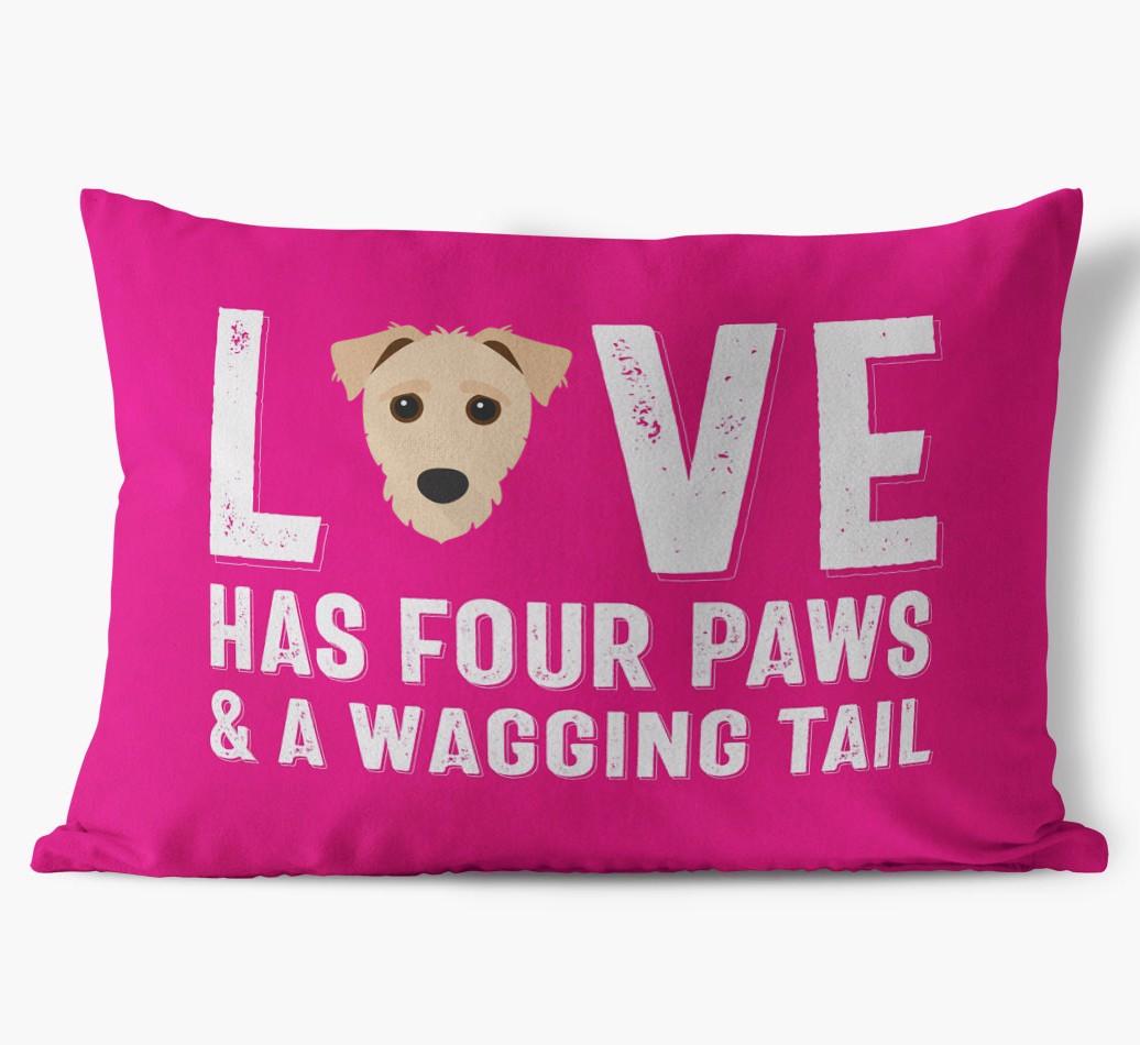 Love Has Four Paws: Personalized {breedFullName} Soft Touch Pillow