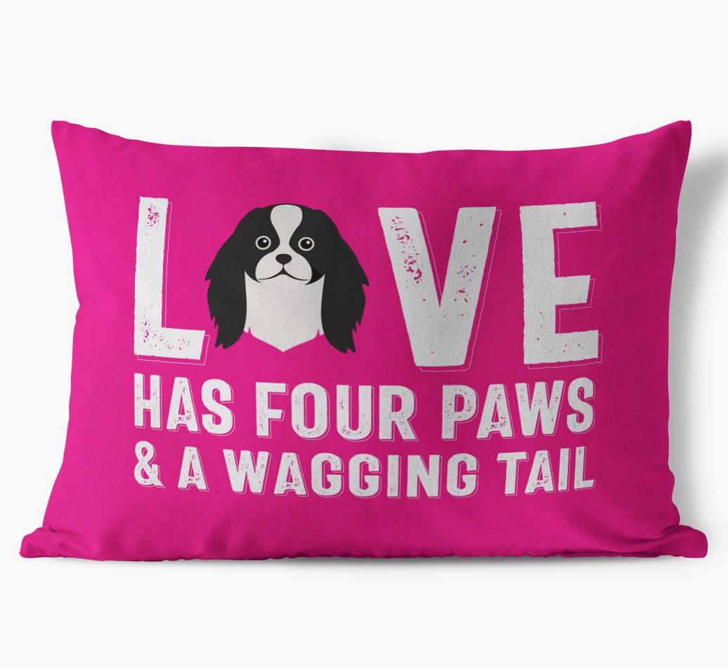 Love Has Four Paws: Personalized {breedFullName} Soft Touch Pillow