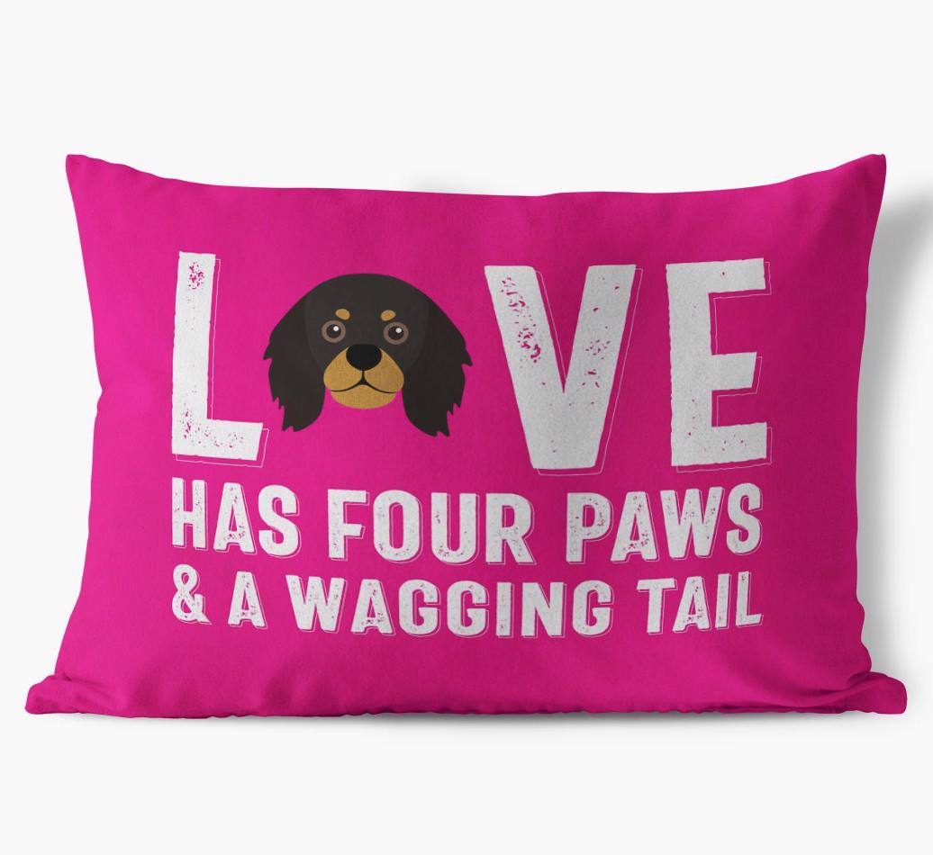 Love Has Four Paws: Personalized {breedFullName} Soft Touch Pillow
