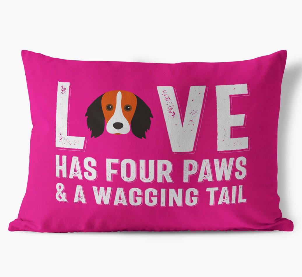 Love Has Four Paws: Personalized {breedFullName} Soft Touch Pillow
