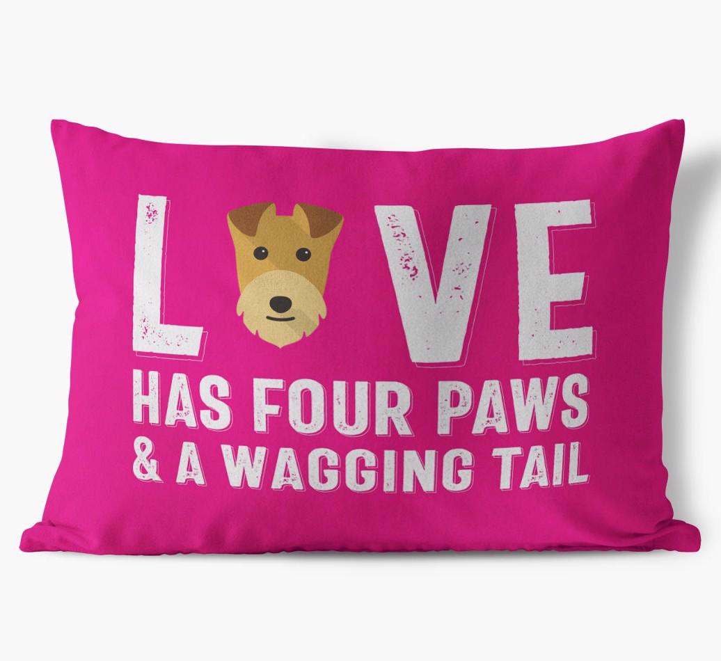 Love Has Four Paws: Personalized {breedFullName} Soft Touch Pillow