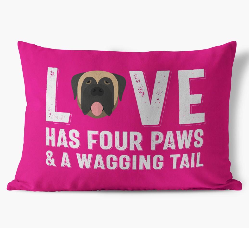 Love Has Four Paws: Personalized {breedFullName} Soft Touch Pillow