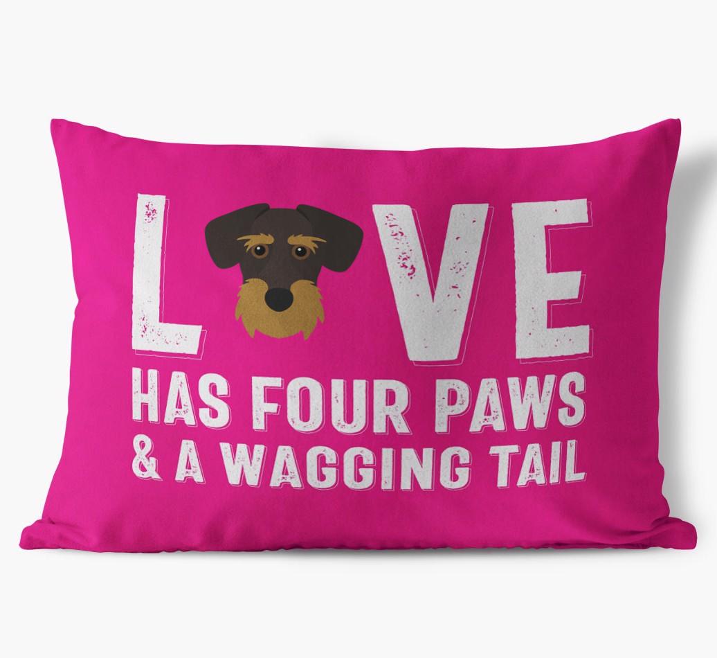 Love Has Four Paws: Personalized {breedFullName} Soft Touch Pillow