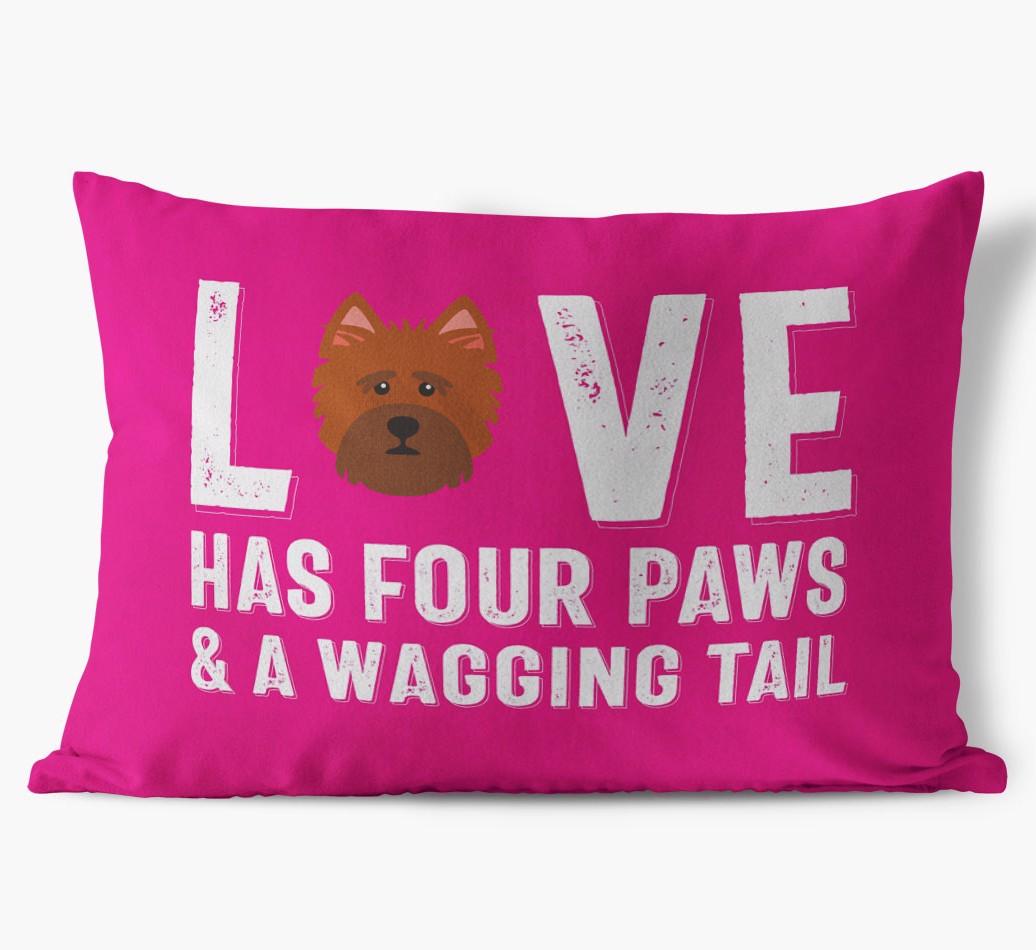 Love Has Four Paws: Personalized {breedFullName} Soft Touch Pillow