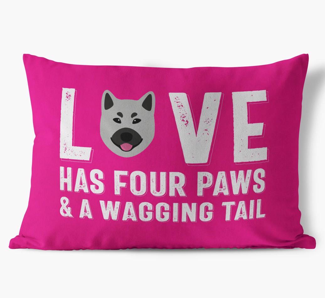 Love Has Four Paws: Personalized {breedFullName} Soft Touch Pillow