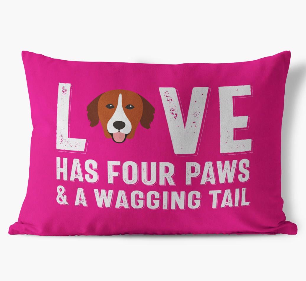 Love Has Four Paws: Personalized {breedFullName} Soft Touch Pillow