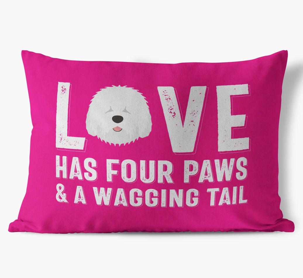 Love Has Four Paws: Personalized {breedFullName} Soft Touch Pillow