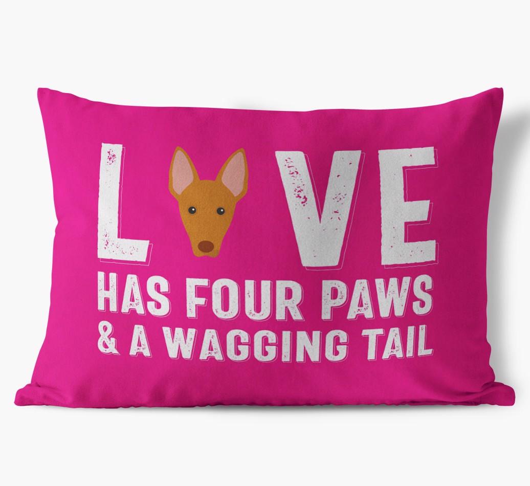Love Has Four Paws: Personalised {breedFullName} Soft Touch Cushion