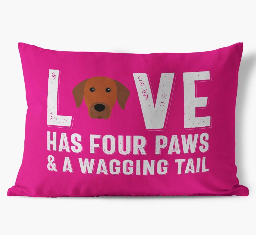 Love Has Four Paws: Personalized {breedFullName} Soft Touch Pillow